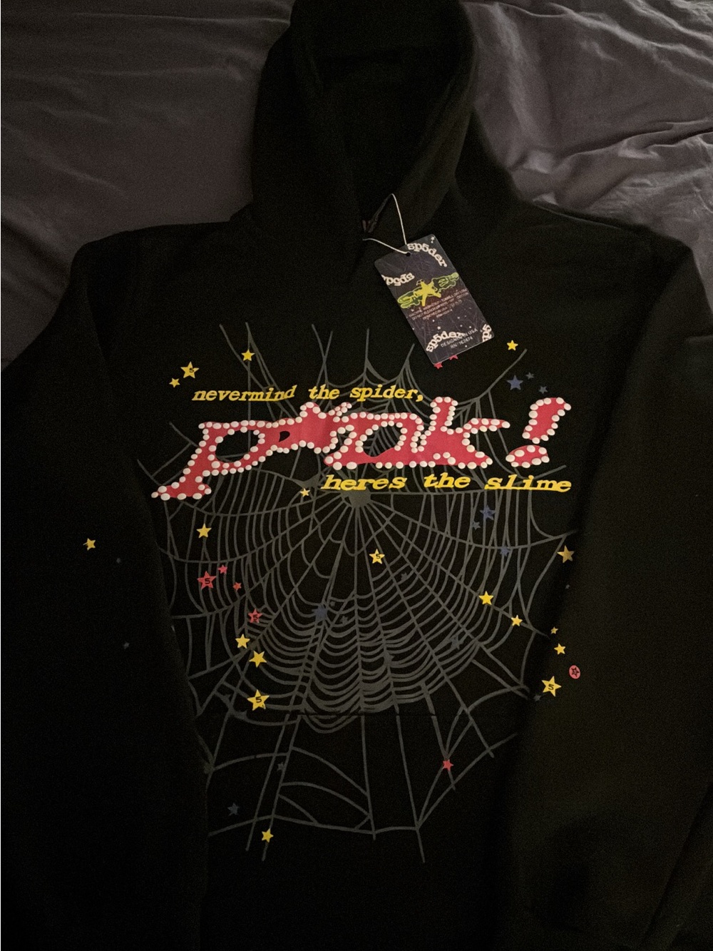 SP5DER P*NK Hoodie Black - (Size S)